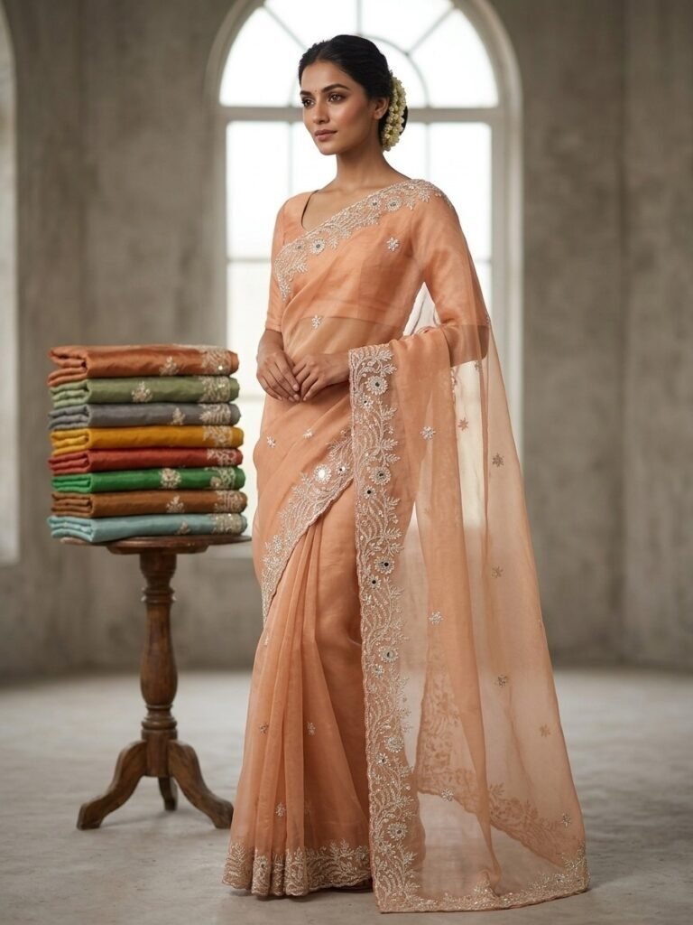 Georgette Handwork Saree Online | Lightweight Party Wear Saree