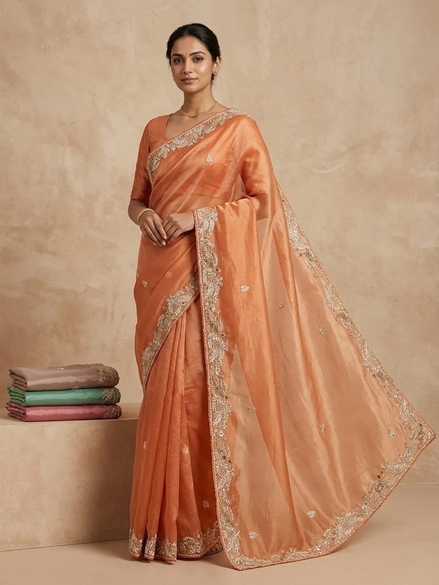 Party Wear Handwork Saree – Stylish & Elegant Look