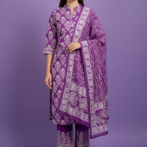 Cotton 3 Pcs Kurti Set