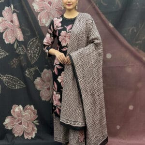 Floral Print Kurti Pant Dupatta Set