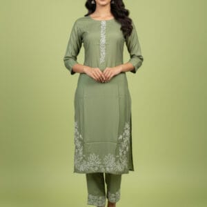 Embroidered 2PCS Kurti