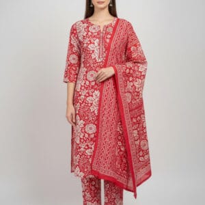 Anarkali Kurti Pant Dupatta Set