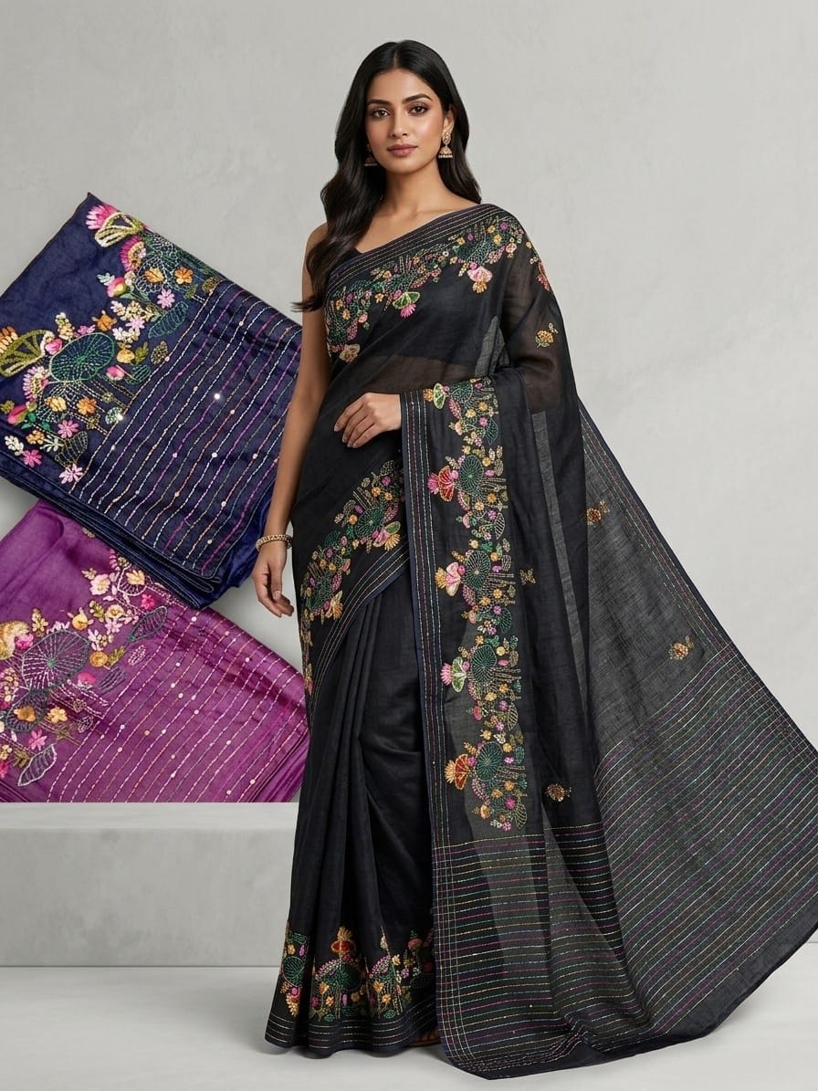 Handwork Silk Saree