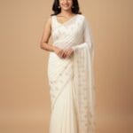 Heavy Embroidery Handwork Saree
